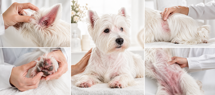Huidproblemen bij de West Highland White Terrier: jeuk, seborrhoe en gevoelige huid